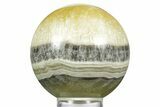Polished Zebra Calcite Sphere - Mexico #362097-1